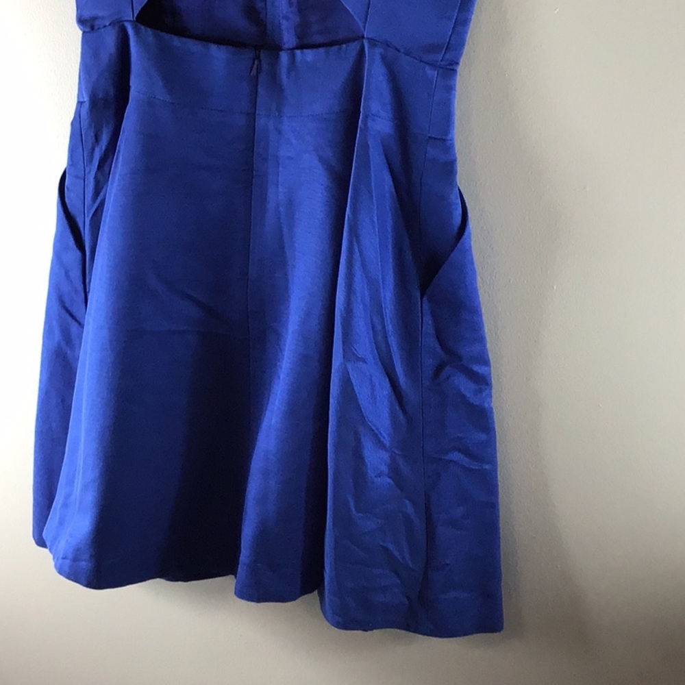 Reiss Royal Blue Fit-and-Flare Mini Dress - Picture 6 of 8